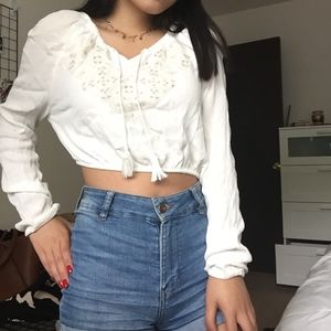 Cream bohemian blouse